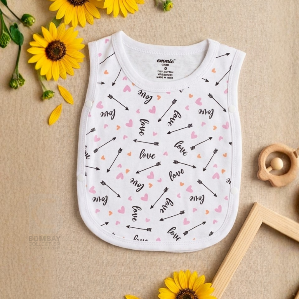 Wholesale newborn baby jabla with printed heart and arrow design from Bombay Collection